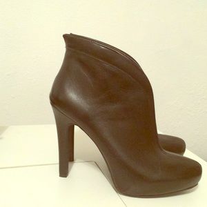 Black leather heels